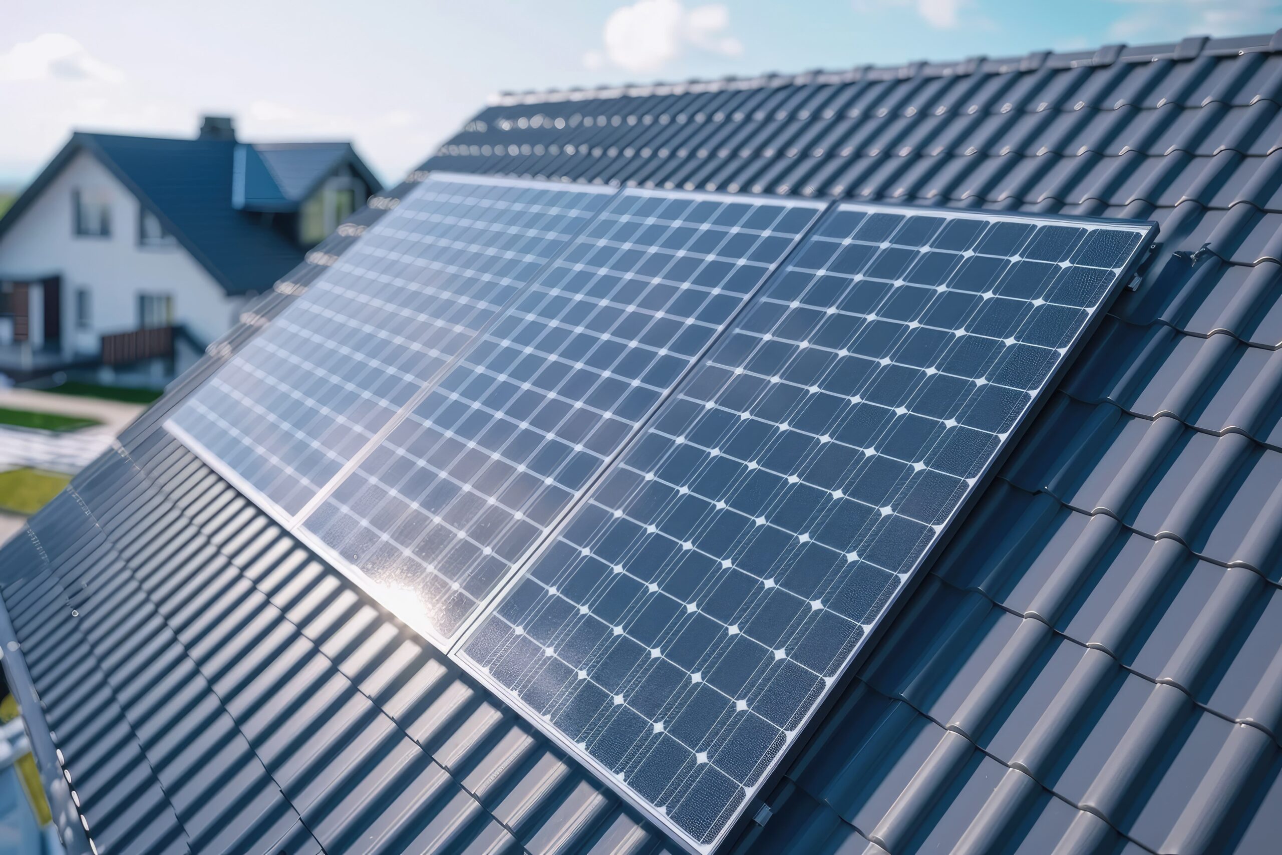 Dach mit Solaranlage