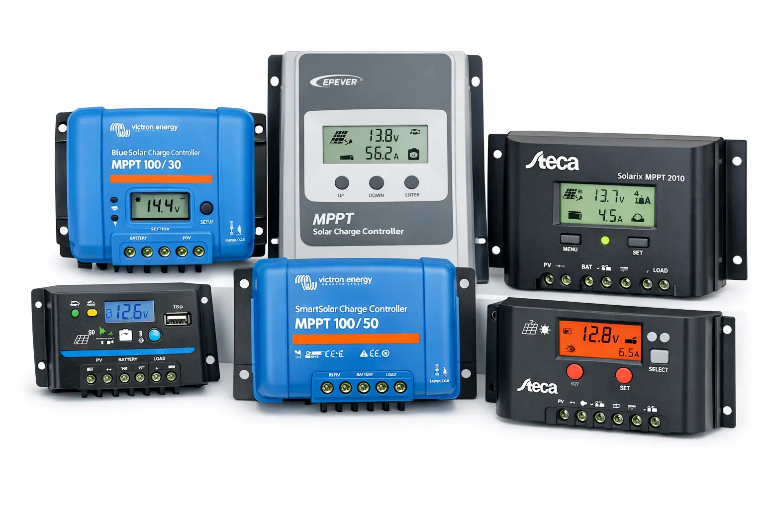 Batterie-Laderegler Modelle Vergleich verschiedene Hersteller Größen