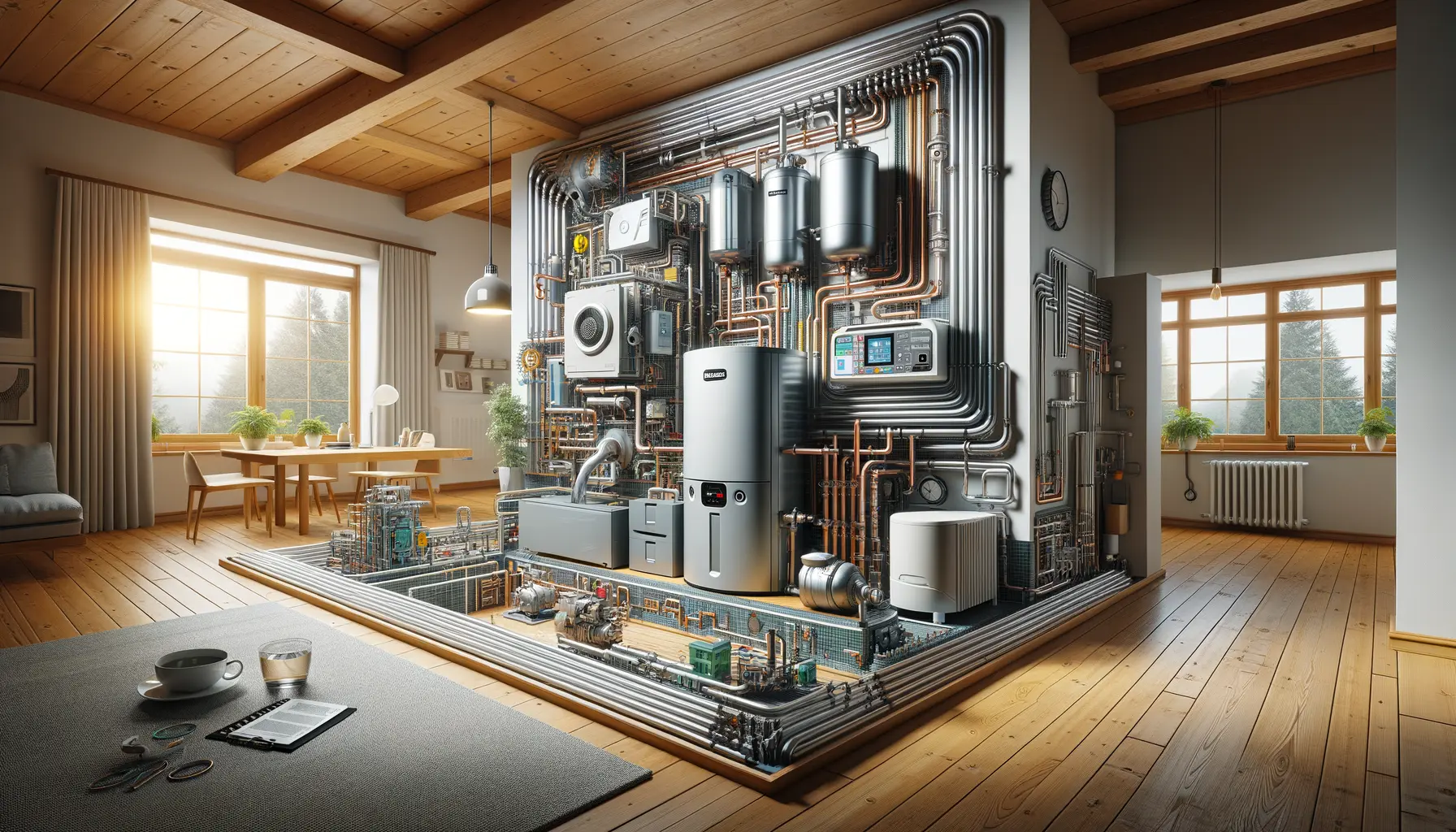 Gasheizung Hybrid Technik Installation im Einfamilienhaus 2026