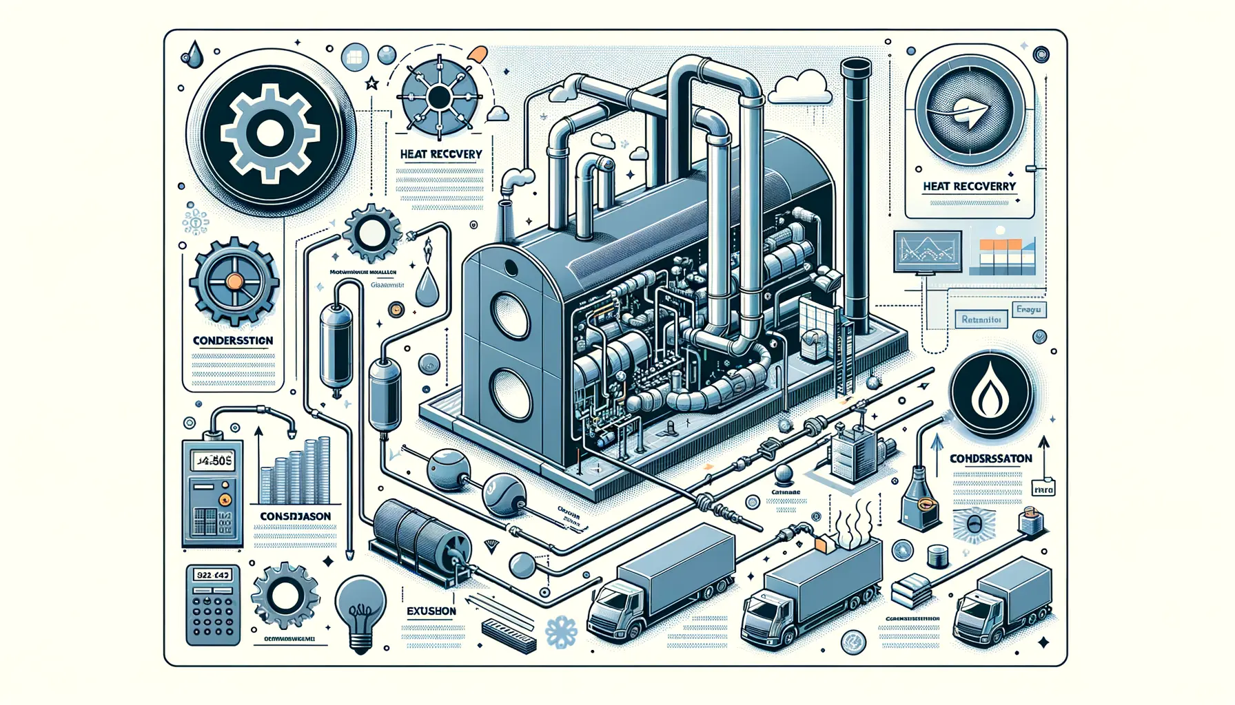 Grafik zur Funktionsweise der Brennwerttechnik mit Kondensationswärme