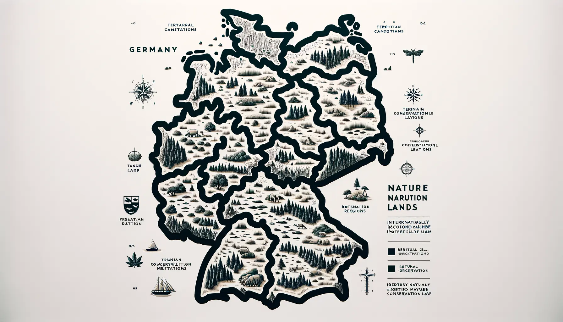 Übersichtskarte Naturschutzgebiete Bundesnaturschutzgesetz Deutschland
