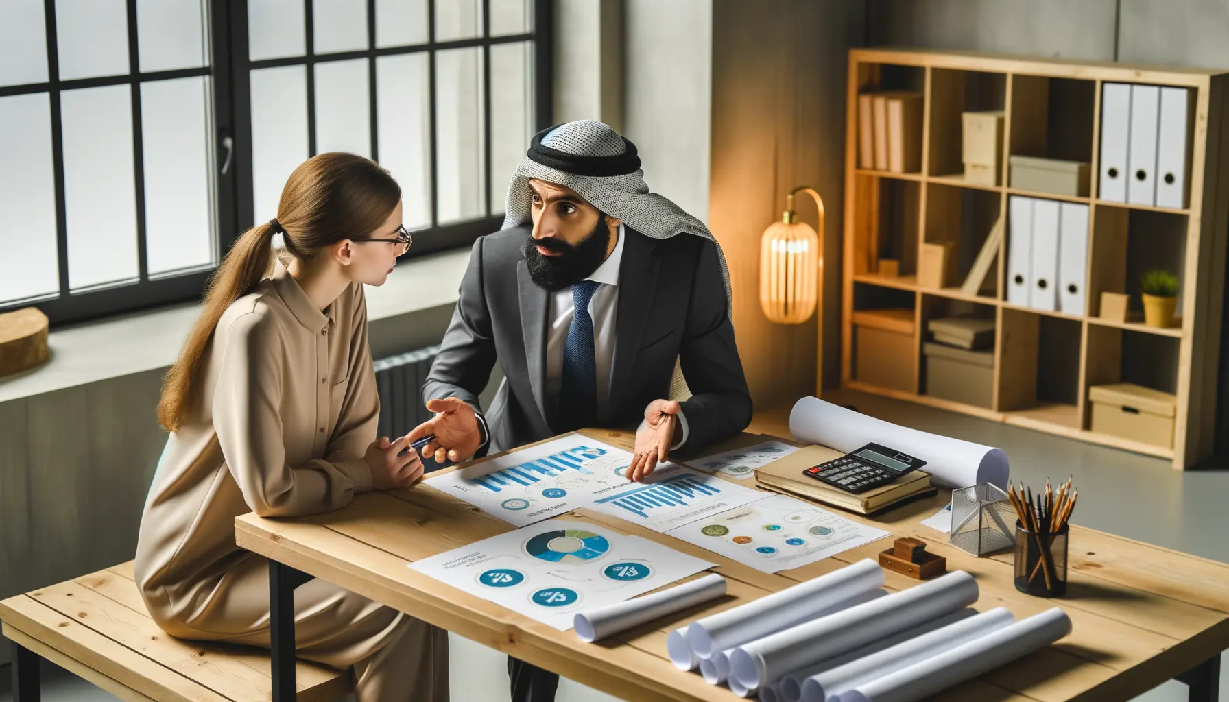 Energieberater berät Kunden vor Ort zum Thema Energieeffizienz