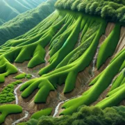 Erosionsschutz am Hang zum Schutz vor Bodenerosion und Abtrag