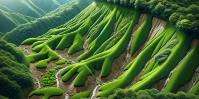 Erosionsschutz am Hang zum Schutz vor Bodenerosion und Abtrag