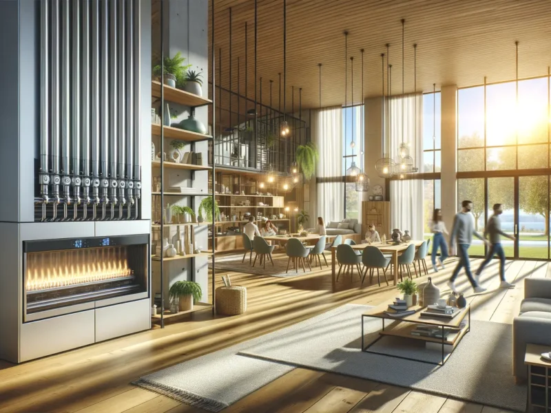 Moderne Gasheizung Hybrid Installation in einem Wohnhaus 2026