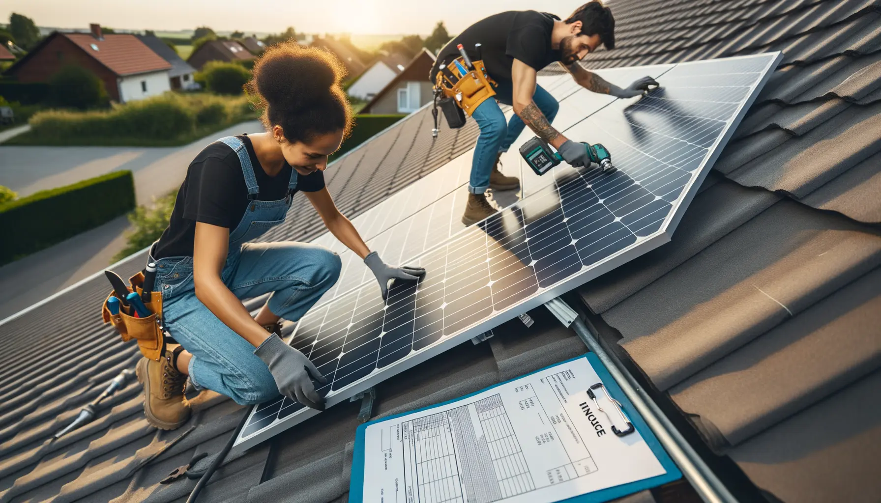 Photovoltaik Installation Kosten Montage Schrägdach