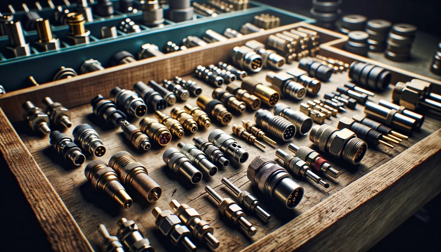 Moderne Steckverbinder verschiedener Typen für industrielle Anwendungen