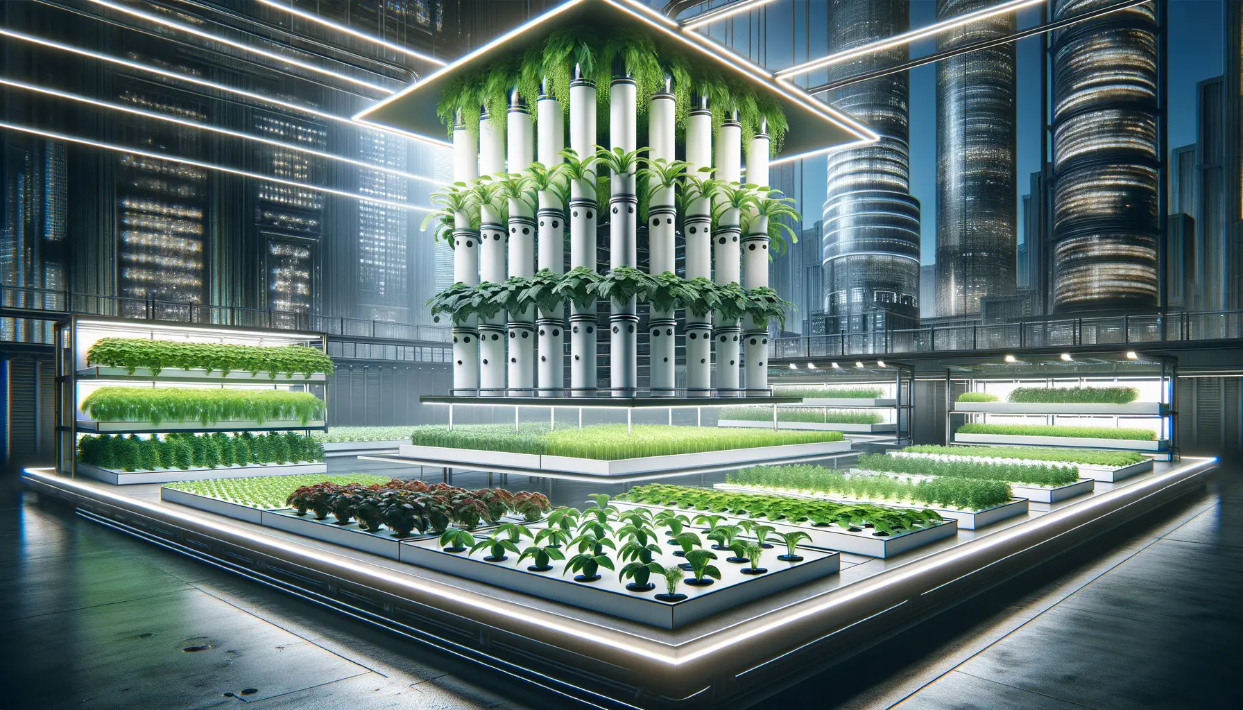 Urbane Landwirtschaft Hydroponik System moderne nachhaltige städtische Landwirtschaft