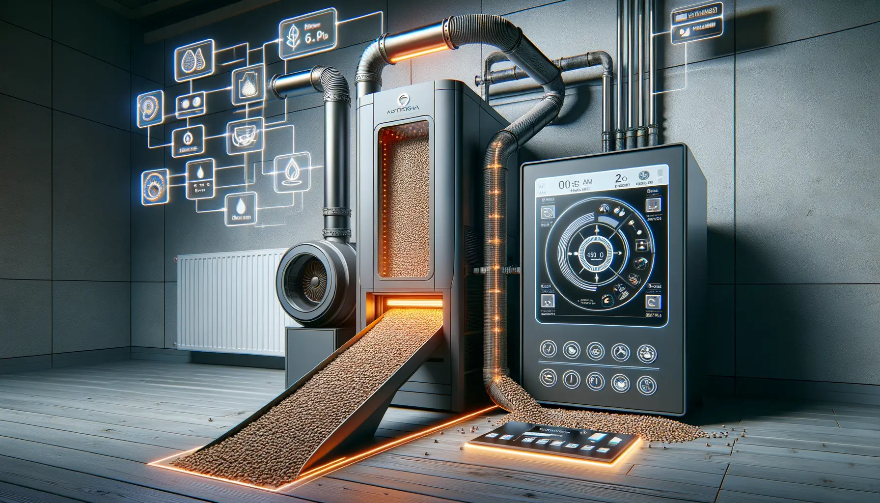 Verbrauch Pelletheizung Steuerungssystem modern