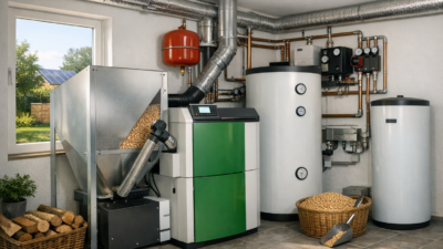 Verbrauch Pelletheizung effizientes Heizen Einfamilienhaus