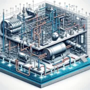Systemaufbau Wärmepumpe mit Wasser als Wärmeträger und Energiequelle