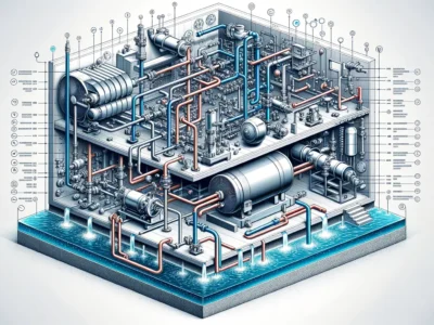 Systemaufbau Wärmepumpe mit Wasser als Wärmeträger und Energiequelle